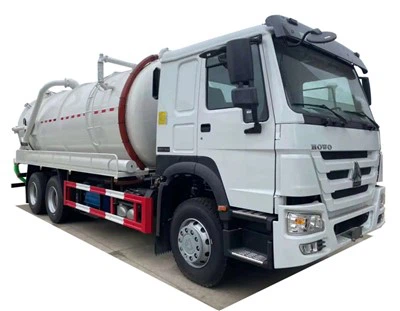 Professional 10-wheeler 20 cbm restroom vacuum truck performing a comprehensive septic tank inspection for a real estate transaction