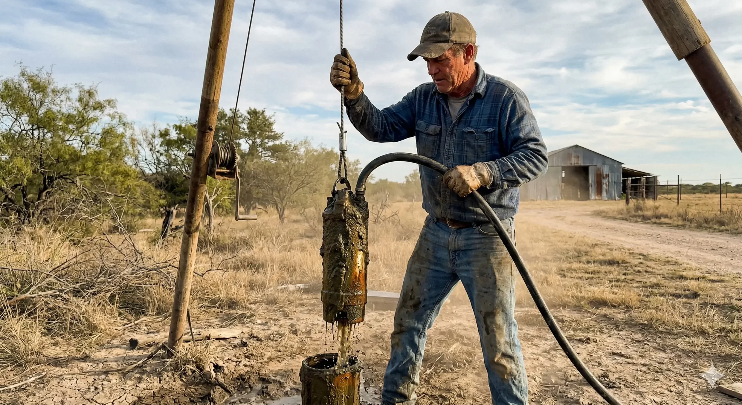 Rusted well pressure tank and switch replacement diagnostics in a home basement